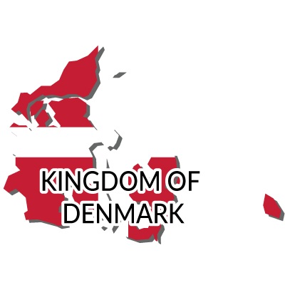 デンマーク王国無料フリーイラスト｜英語・国旗付